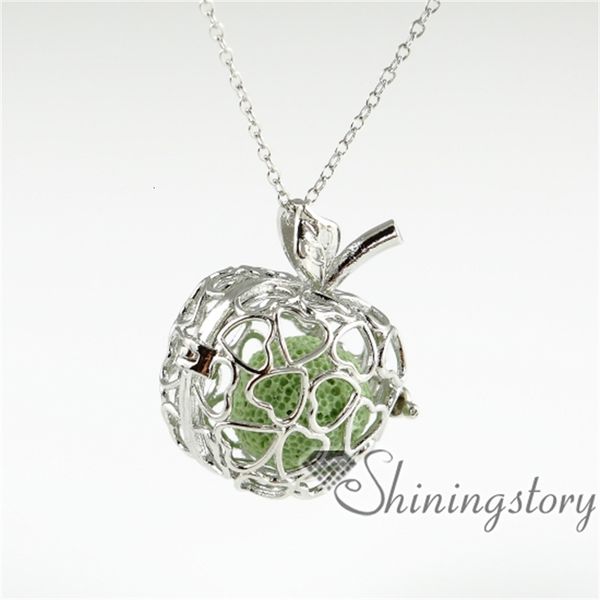 

essential openwork apple volcanic wholesale stone diffuser oil necklace aromatherapy in