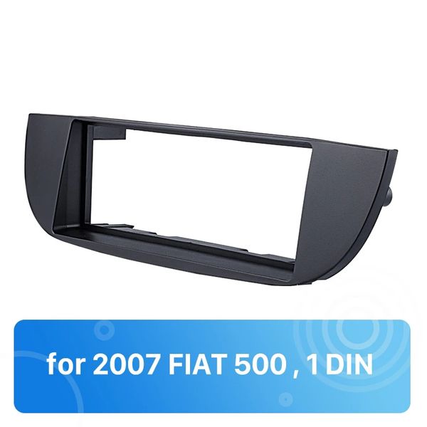 183 * 53mm Trim Kiti Tek Din Araba Radyo Fasya Fiat 500 Dashboard Adaptörü Için Ses Çalar DVD Çerçeve Dash Bezel Yüklemek