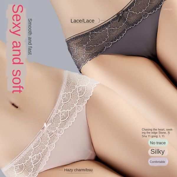

seamless briefs for women lace panties low-rise comfort underpants transparent female lingerie underwear lace panties xl1, Black;pink
