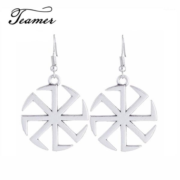 

Teamer New Arrival Vintage Yellow Gold Color Sun Drop Earrings Slavic Talisman Earring for Woman Gift1, Silver