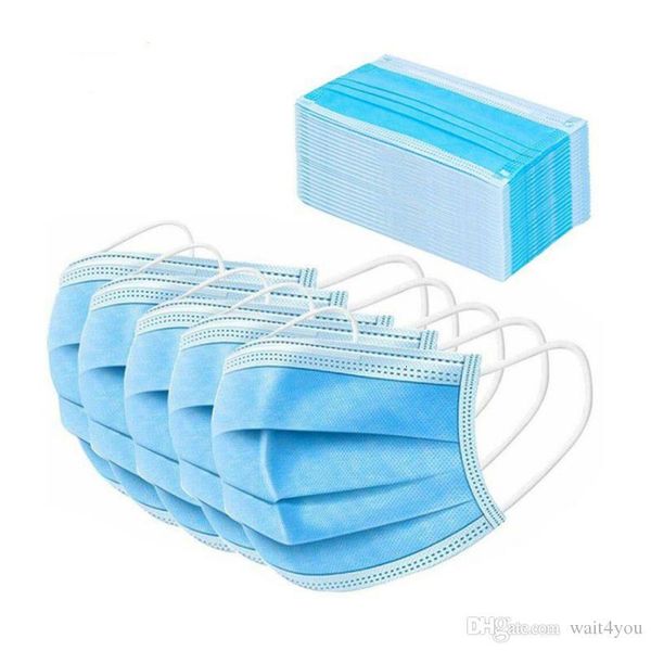 

daily protective three layer face mask masks anti fog dust-proof non-woven disposable for civil use