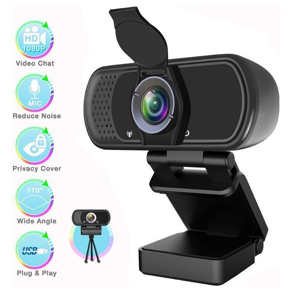 

webcams for lapdeskpc 1080p hd usb web camera live streaming video online conference fixed focus webcam with microphone dropship1