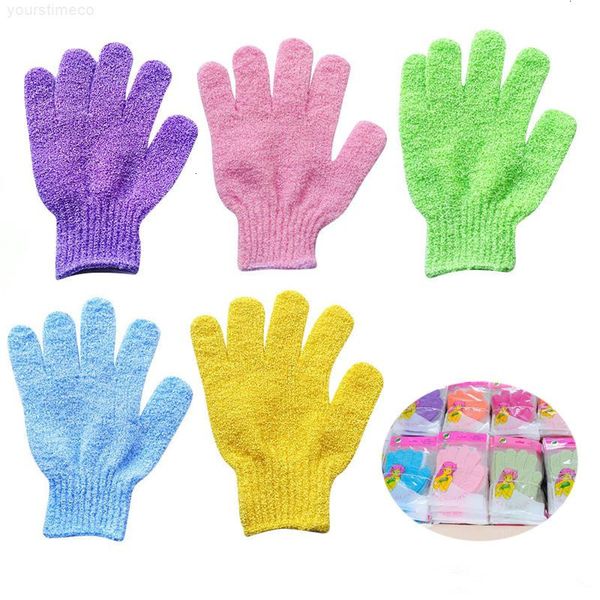 

gloves nylon exfoliating bath shower scrubber glove body spa massage dead skin cell remover