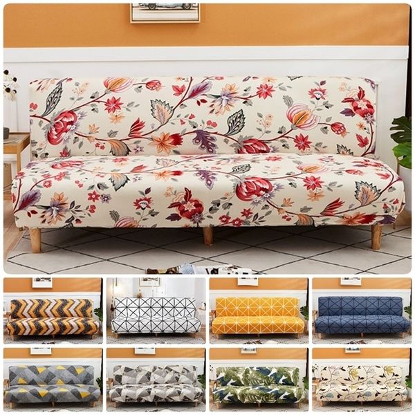Sofá-cama de dobramento floral Capa elástica Alongamento All-Inclusive assento capa sem braço apertado envoltório de envoltório para sala de estar 201222