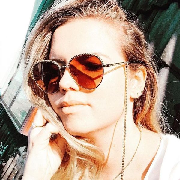 

qpeclou 2020 new unique brand no chain sunglasses women men metal round sun glasses ladies clear eyeglasses oculos de, White;black