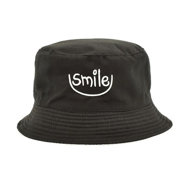 

cloches smile bucket hats reversible cotton fashion bob cap women hip hop gorro men summer m62, Blue;gray