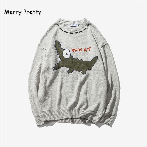 

merry pretty women man knitted sweater cartoon embroidery funny couple sweater winter korean style warm jumper harajuku pullover1, White;black