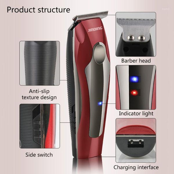 

electric hair clipper oil head shaving engraving shaver usb rechargeable trimmer with 3 limit combs barber beard grooming tools1