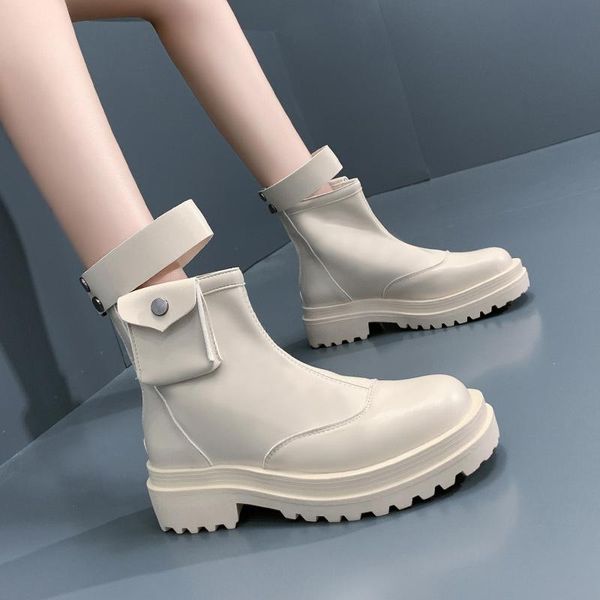 

boots british style autumn thin women's 2021 short breathable motorcycle, Black