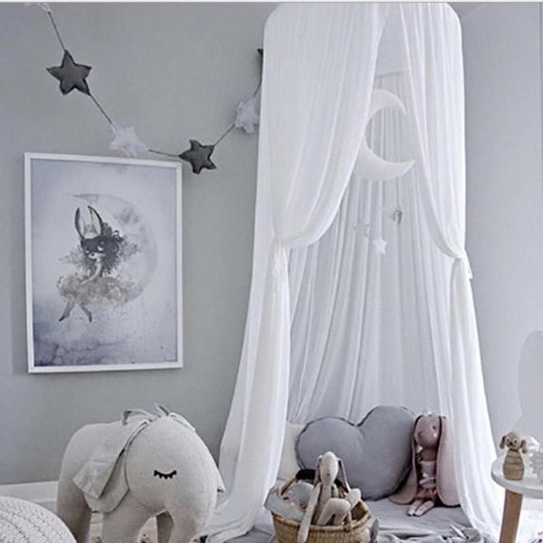 

crib netting 10pcs baby bed curtain children room tent cotton hung dome mosquito net pography props