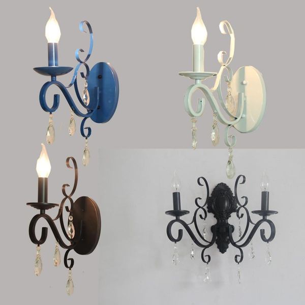 

wall lamp european antique iron small cover village personality creative retro lighting