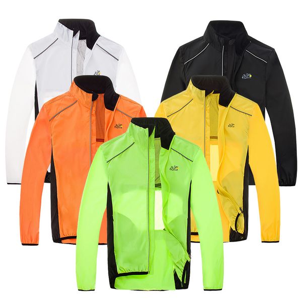 

bicycle rain jackets breathable raincoats reflective waterproof cycling jackets long sleeve men windproof outdoor sports raincoat dhl