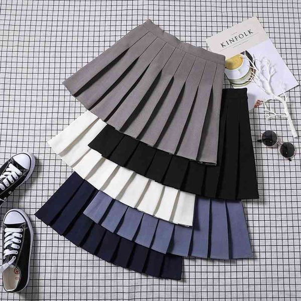 

winter women pleated skirt high waist female skirts preppy style ladies girls dance mini skirt fashion chic woman skirts, Black