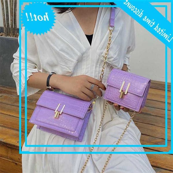 

finger alligator pattern crocodile leather baking elegant chains shoulder bag fashion messenger handbag women