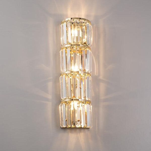 

porch stainless steel wall lamp bedside crystal wall sconce for living room restaurant villa l avenue gold led light