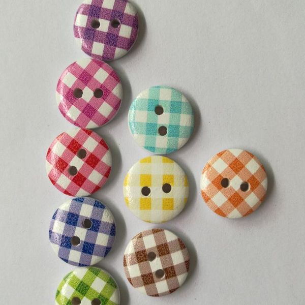 

50pcs 2 holes wooden buttons sewing buttons craft scrapbooking clothing accessories 1m 15mm apparel sewing fabric roun bbyale, Blike;white