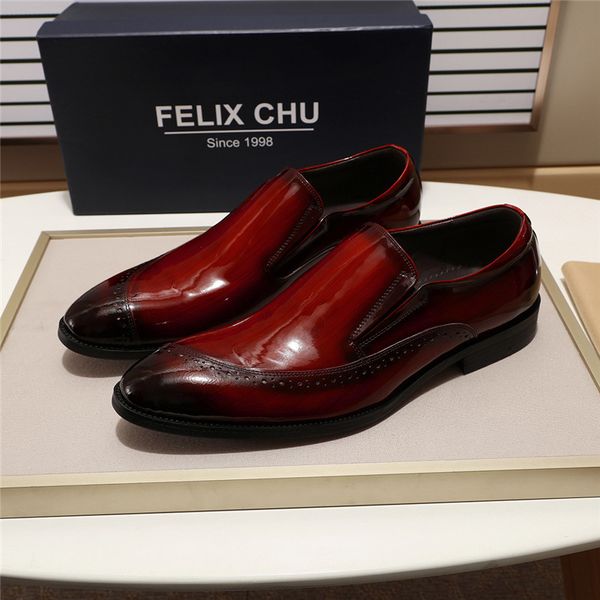 

new patent brand male moccasins casual fashion business black office red luxury dress wedding shoes