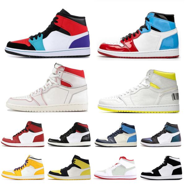 

2020 new jumpman 1 basketball shoes men women travis scotts smoke grey chicago obsidian unc mushroom womens trainers sports