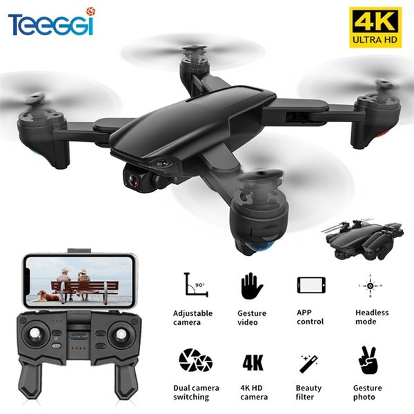 

teeggi sg701 sg701s gps rc drone with 5g wifi fpv 4k hd camera quadcopter optical flow foldable mini dron vs e520s sg907 f3 s167 lj200908