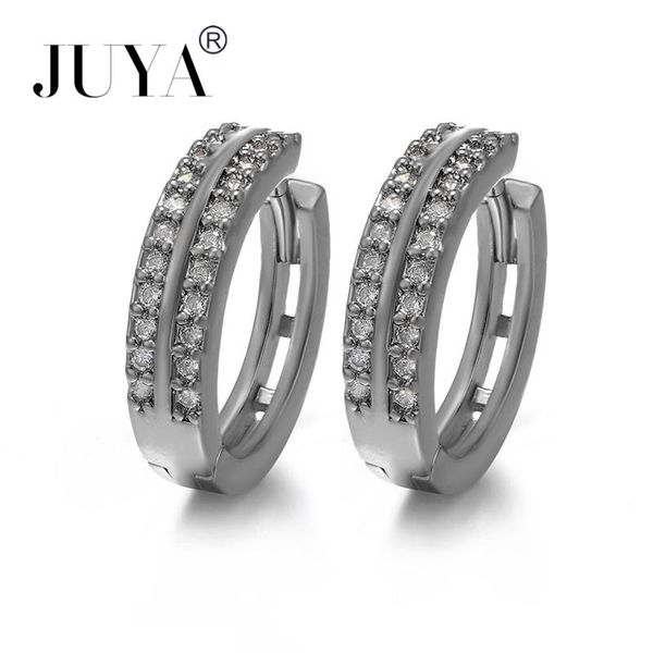 

2021 new fashion copper zircon simple design earing circle big round hoop earrings for women statement jewelry bijoux femme, Golden;silver