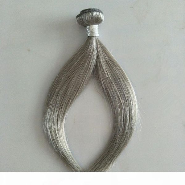 

usa brazilian silver grey hair extensions 3pcs lot human grey hair weave 100g brazilian straight wave hair weft, Black