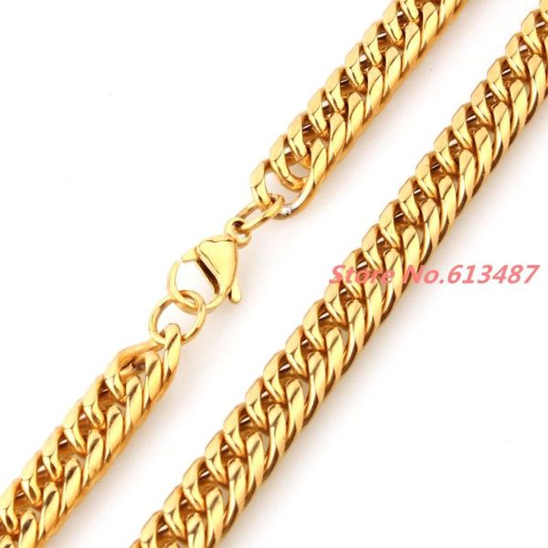 

chains fashion gold tone 7"-40" 9mm curb cuban chain necklace or bracelet 316l stainless steel cool men's jewelry xmas gift, Silver