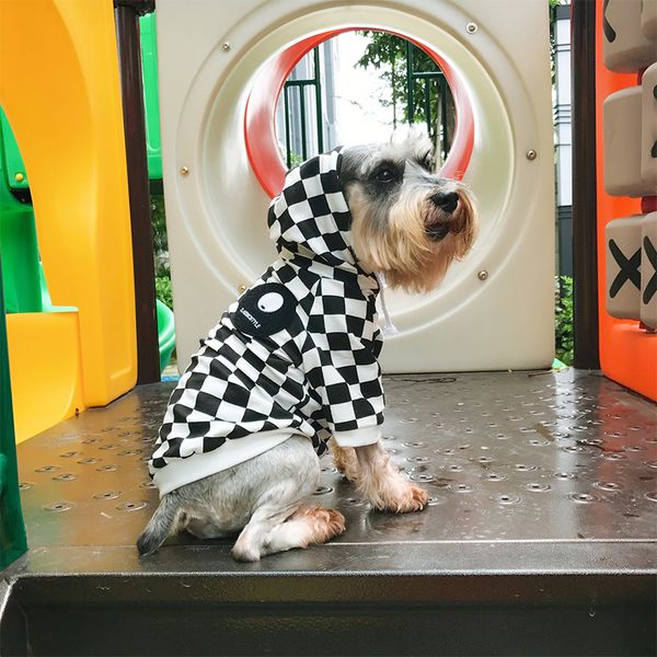Chihuahua Checkerboard стиль теплые плед толстовки XS-XXL мода домашнее животное одежда для маленьких собак французский бульдог парус костюм мопса T200710