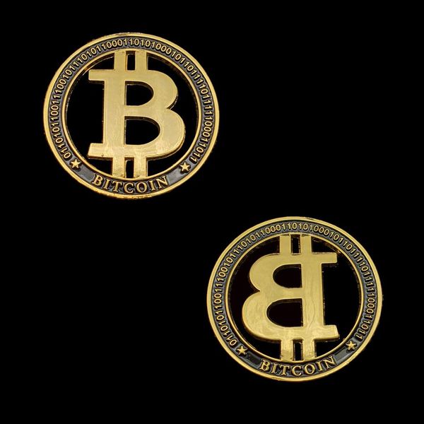

rh позолоченное полый полый биткойн монета коллекционируемая арт коллекция подарок физический памятник casascius bit btc металл f wmtqxr