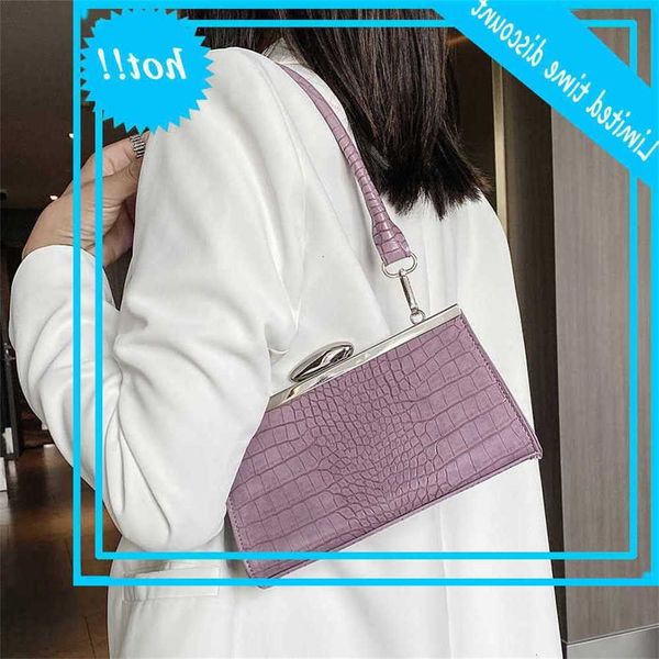 

luxury crossbody bags for pu leather handbags baguette 2021 women draft crocodile pattern shoulder bag