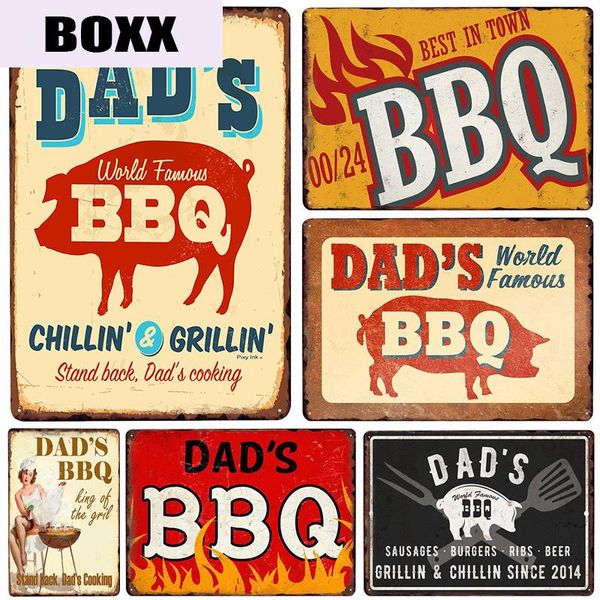 

bbq metal plate tin sign plaque metal vintage decor metal sign poster home bar pub cafe decoration vintage posters