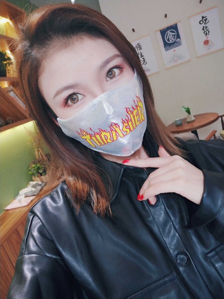 

fashion brand mask flame fashion personality hip hop trendy street dance mask ins