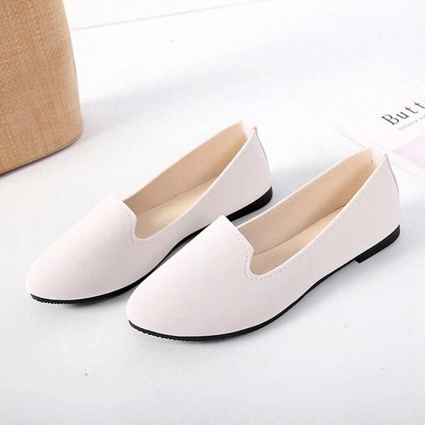 

2020 spring autumn women's loafers faux suede slip on shoes female flats casual shoes large size candy color comfortable #fv2i, Black