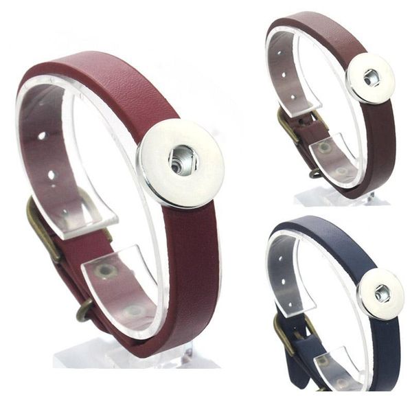 

snap bracelets & bangles design vintage style beads leather bracelet fit 18/20mm snaps button jewe bbygcb, Golden;silver