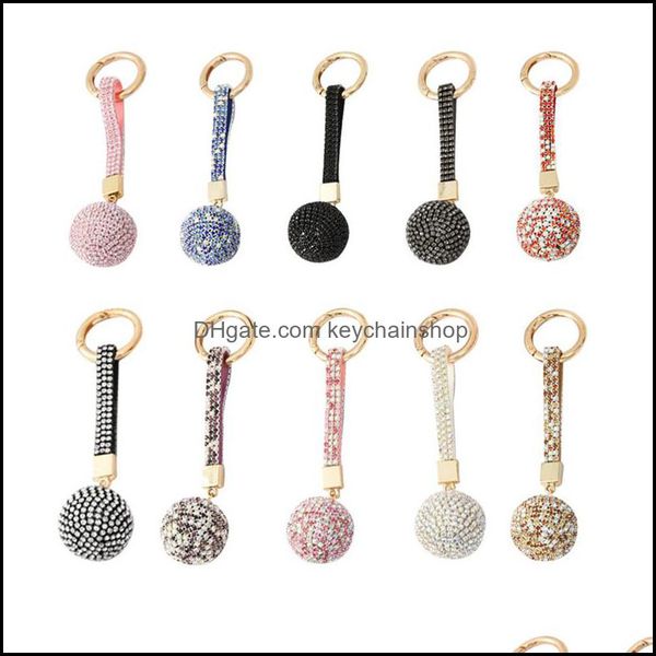 

keychains fashion accessories key chain pendant car bag korean luxury rhinestone jewelry 10 colors epacket drop delivery 2021 nmkns, Silver