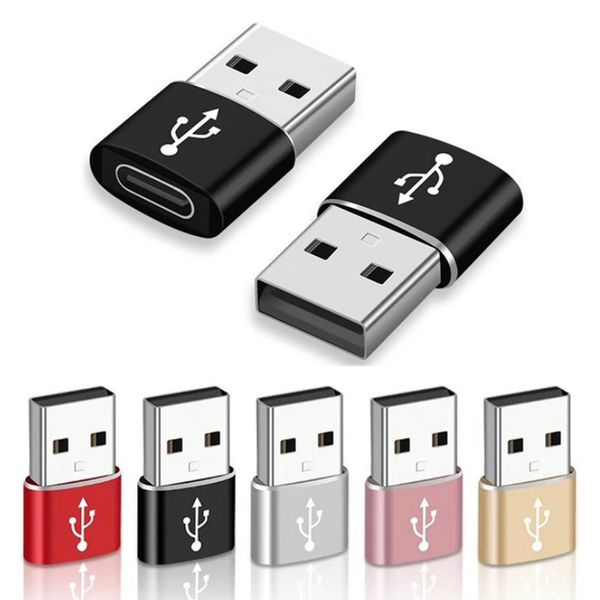 USB Masculino para USB tipo C Feminino OTG Adapter Conversor Tipo C Charger de dados para OnePlus Samsung Xiaomi