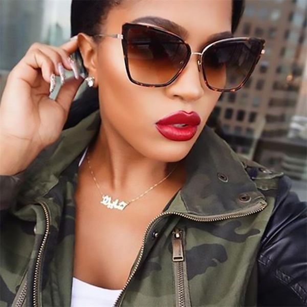 

sunglasses famous luxury brands glasses oversized cat eye black fashion woman 2021 retro female eyeglasses frame, White;black