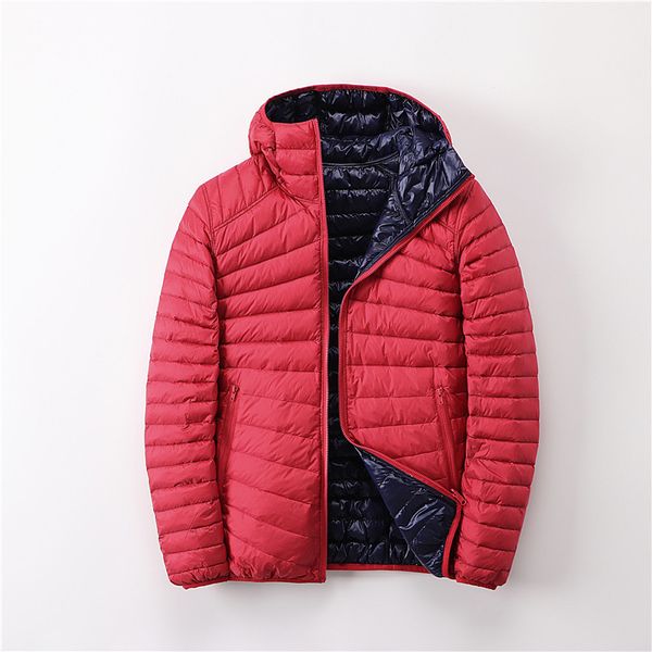 

2021 new 6xl 7xl ultra light down jacket women feather jackets double side reversible lightweight warm coats sa8r, Black