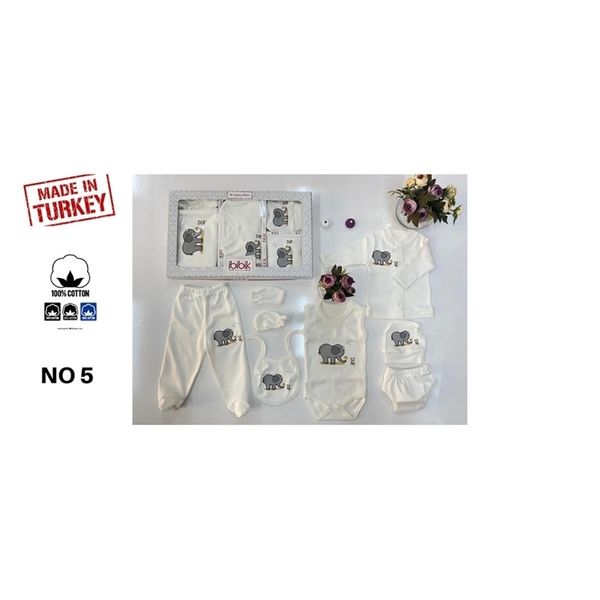 

7 pieces made in turkey newborn baby girl boy clothes 100% cotton baby summer clothes soft clothing newborn hat bib gloves y200803, White