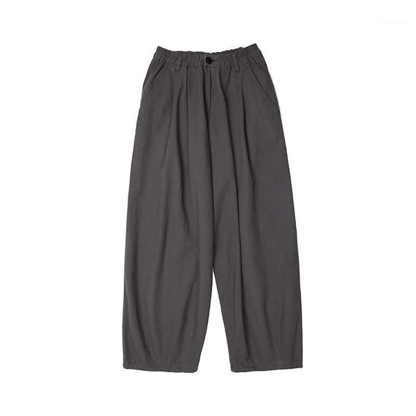 

outdoor pants trendy dark original brand pure cotton straight wide-leg casual men and women autumn winter simple japanese thin trousers1, Black;green
