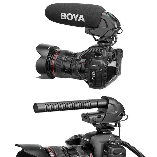 

microphones boya by-bm3030 on-camera microphone 3.5mm super-cardioid video mic for canon nikon sony slr cameras audio recorder