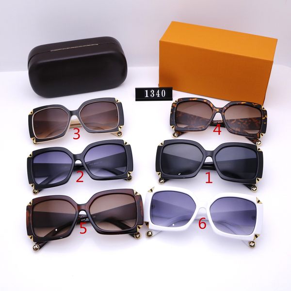 

six colors 2021 fashion men and women sunglasses luxurys designers sunglasses driving polarized glasses with box 1340, White;black