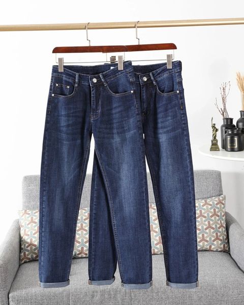 

20ss роскошный дизайнер мужские джинсы тонкий джинсовые джинсовые моды ковбойские мужские тощие тонкие ноги карандаш брюки классический хип, Blue