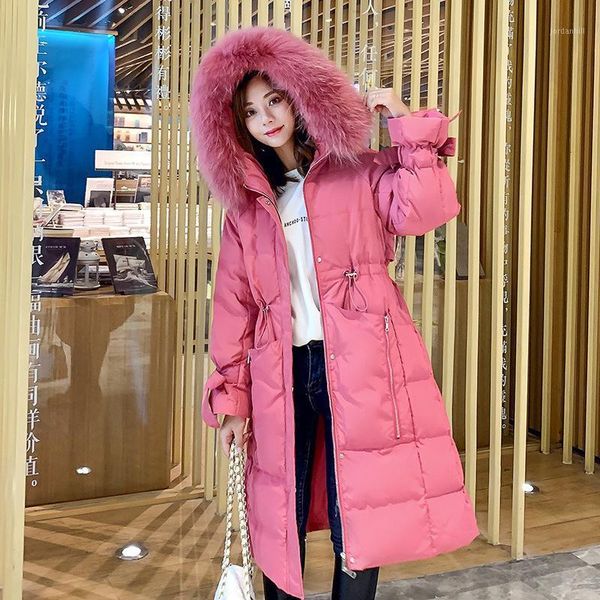 

2020 down jackets girls long fund loose thickening heavy seta lead overknee fairy fund1, Black