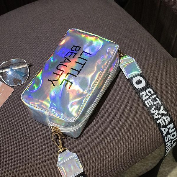 

малая площадь сумка женщина 2020 новой осень лазерной crossbody сумка плечо pvc jelly tote посыльного конфеты цвет сумка