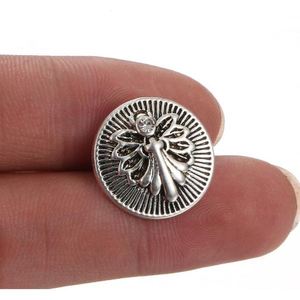 

10pcs 2018 snap jewelry metal crystal angel wings cross snap buttons fit sqcrij beauty888, Bronze;silver
