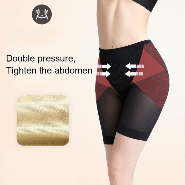 

women's shapers women body shaper shorts high waist postpartum abdomen leg shaping hip lift pants breathable slimming, Black;white