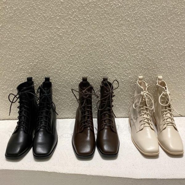 

boots women autumn ankle for shoes zipper booties ladies botas mujer, Black