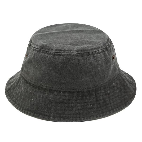 

wide brim hats bucket for men wash solid color basin hat general outdoor sun protection, Blue;gray