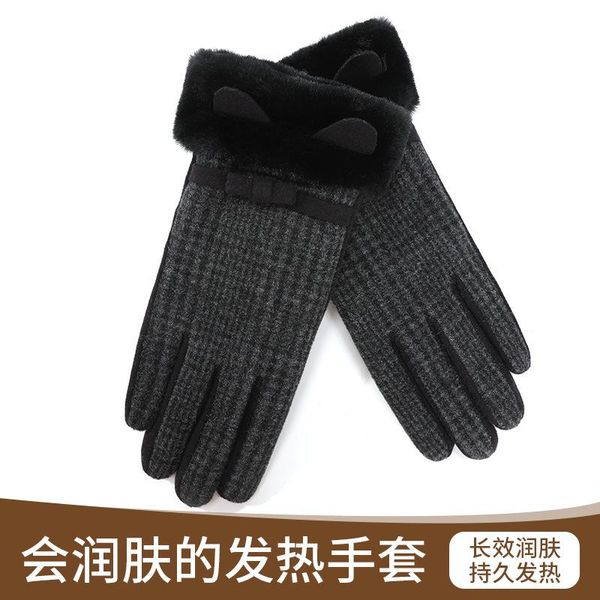 

new winter touch screen gloves for ladies, cute, warm, moisturizing, antibacterial, windproof, all-match heating, skiing and thi