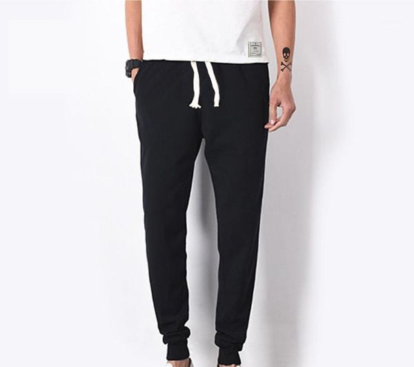 

mrmt 2019 brand men's trousers cotton casual thin section pants for male slim feet closing pants trouser1, Black